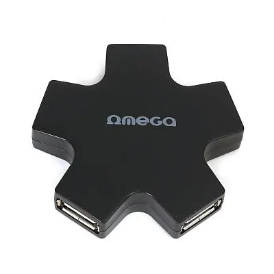 OMEGA OUH24SB USB 2.0 HUB 4-PORT BLACK