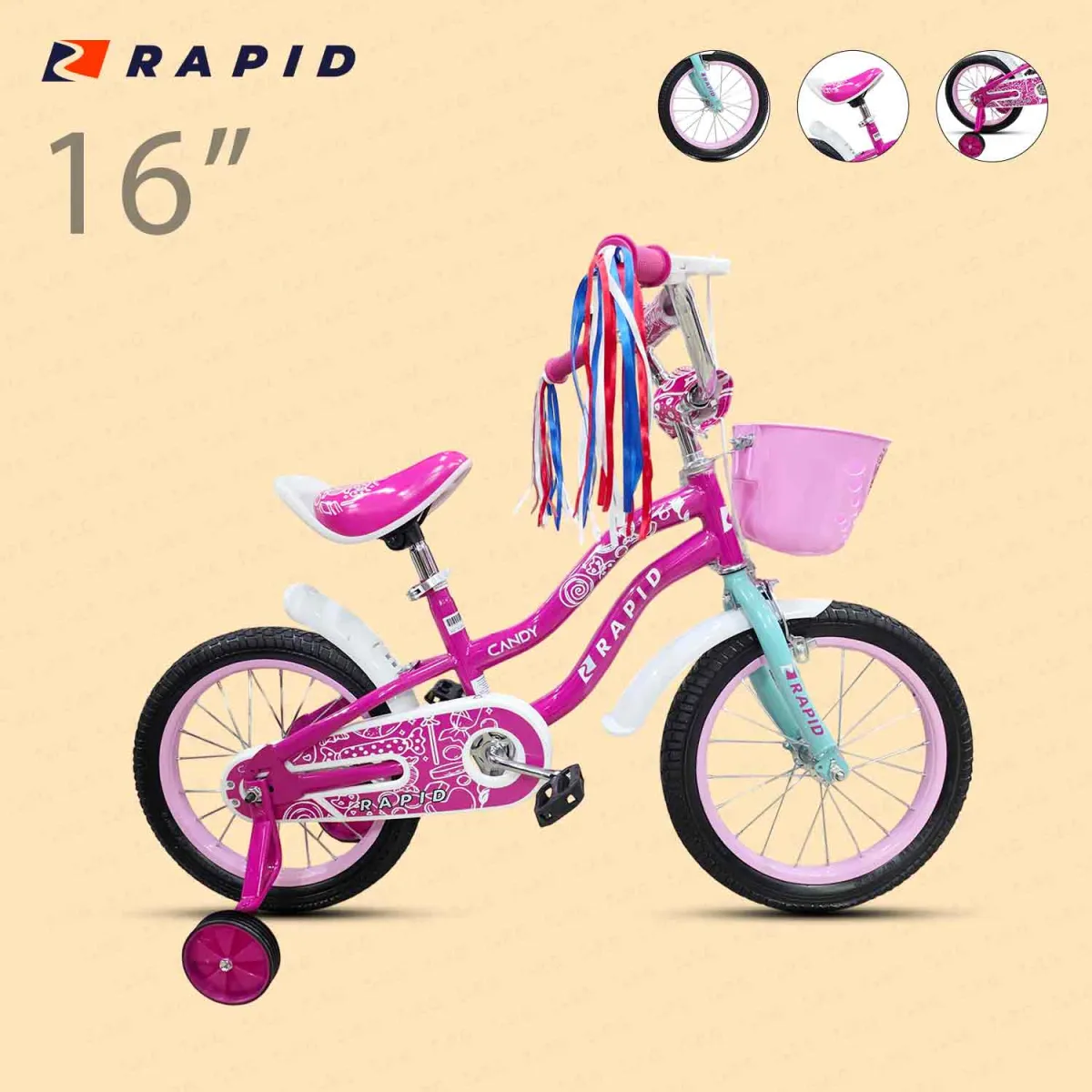 RAPID 16 CANDY PINK ВЕЛОСИПЕД