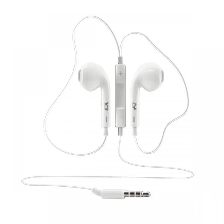 SBOX IEP-204 EARPHONES w/MICROPHONE WHITE