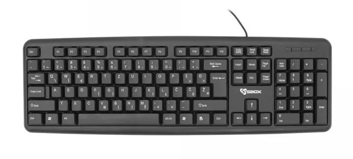 SBOX K-14 USB KEYBOARD BLACK
