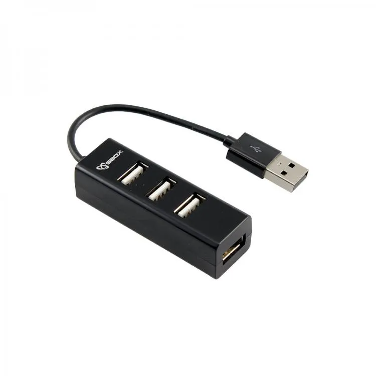 SBOX USB 2.0 4-PORT HUB BLACK