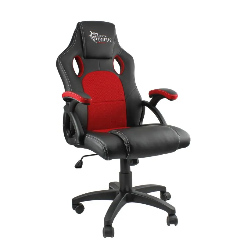 SBOX WHITE SHARK KINGS THRONE BLACK/RED GAMING CHAIR