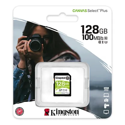 Secure Digital Kingston 128GB SDXC Canvas Select Plus CL10 UHS1 U3 V30