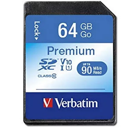 Secure Digital Verbatim 64GB SDXC eXtended capacity Ultra High Speed I