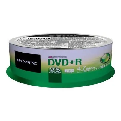 SONY DVD+R 4.7GB 16X 25DPR47SB 25PCS BUL