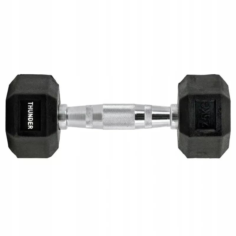 THUNDER HEX тег 2.5 kg – хексагонален гумиран тег за домашен и професи