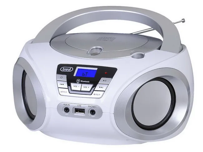 TREVI CMP 544 PORTABLE RADIO/CD/MP3 PLAYER WHITE