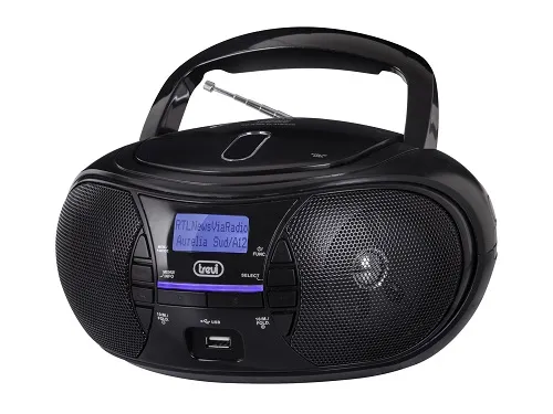 TREVI CMP 581 PORTABLE RADIO/CD/MP3 PLAYER BLACK