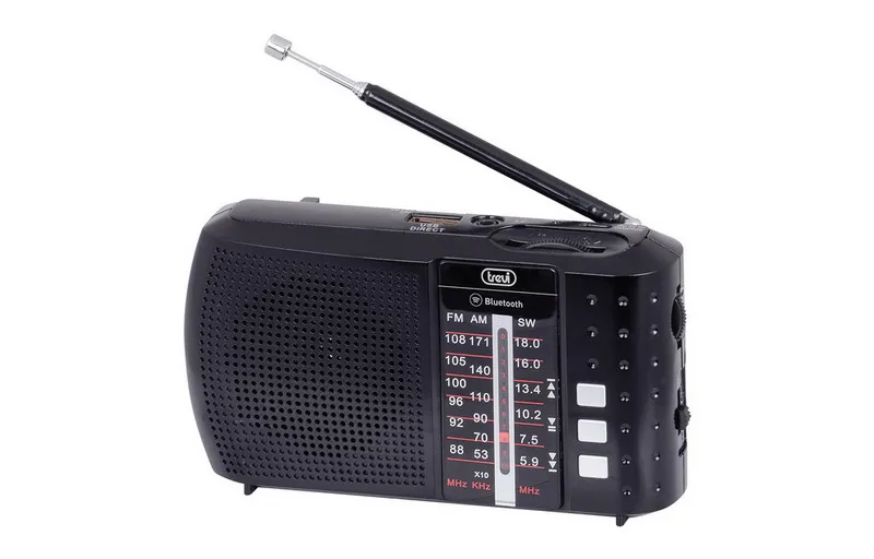 TREVI RA 7F20 PORTABLE RADIO/MP3/BT/SD PLAYER W/RECHARGEABLE BATTERY B
