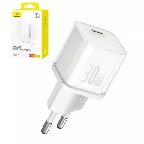 USB Universal Power Charger Baseus GaN5S 30W Type-C Moon White