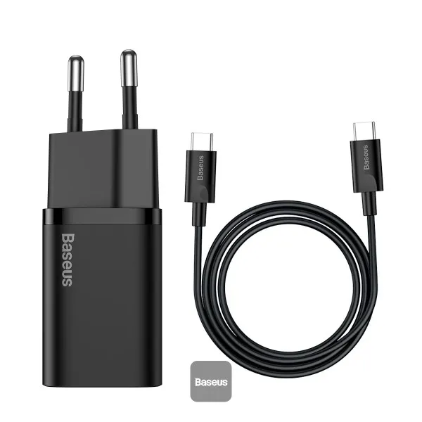 USB Universal Power Charger Baseus Super Si 25W Type-C w/USB-C Cable B
