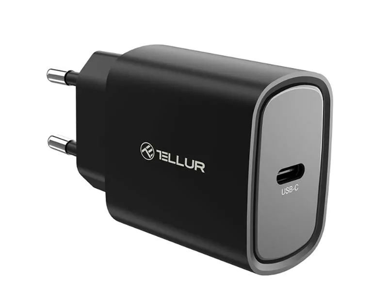 USB Universal Power Charger Tellur 20W Type-C PD 3.0 Black