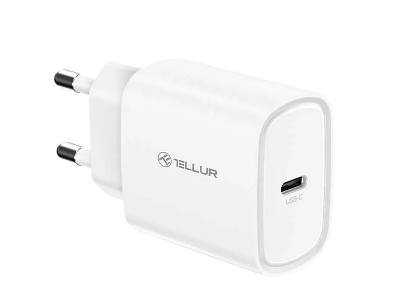 USB Universal Power Charger Tellur 20W Type-C PD 3.0 White