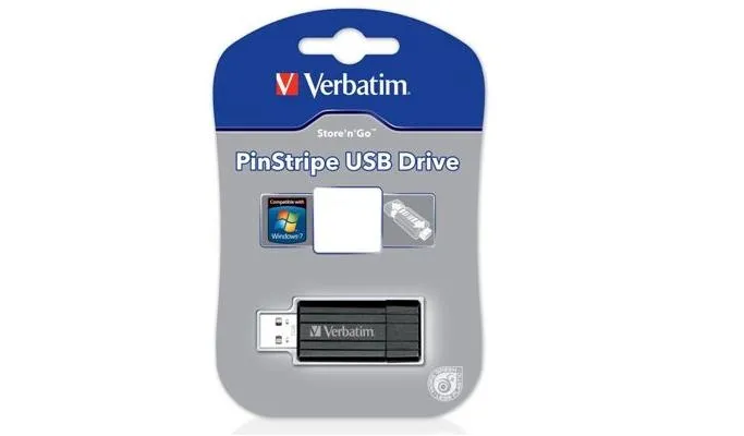 VERBATIM USB 2.0 64GB PINSTRIPE BLACK