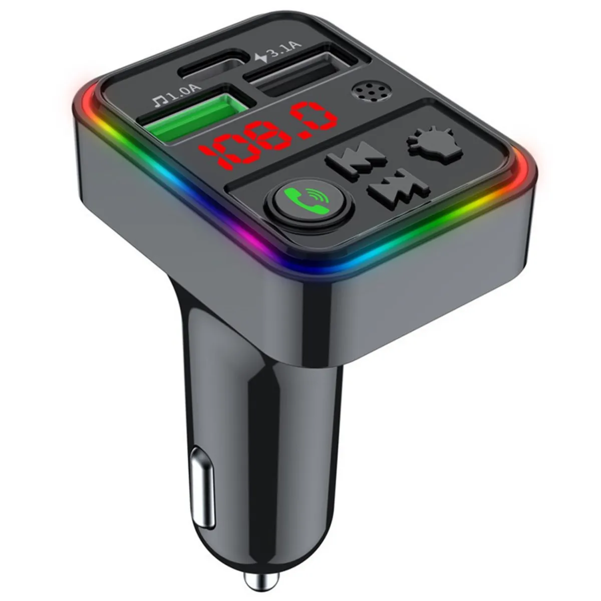 Wireless Bluetooth FM Transmitter - Hands Free/Charger w/LCD Display &amp;
